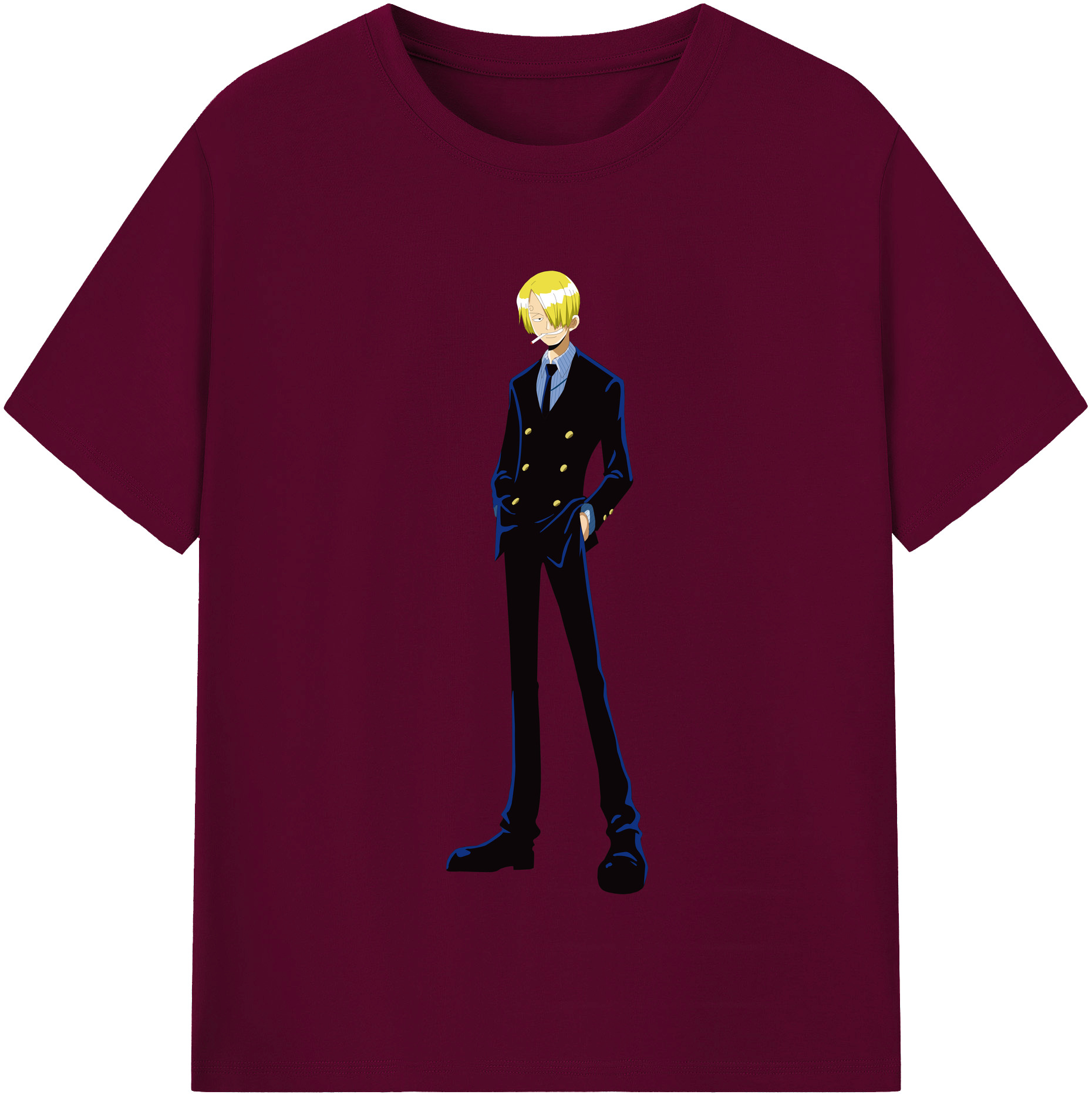 （画像用） ワンピース サンジ ONE PIECE Sanji レディースカジュアルプリントTシャツ（綿100％）